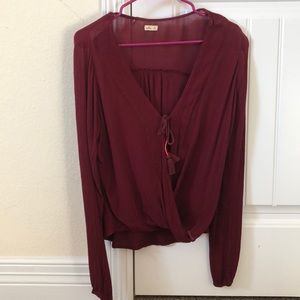 Flowing Long Sleeve Blouse